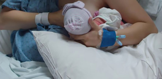 Breastfeeding after cesarean section